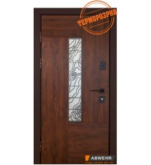 Двери ABWEHR LP-1-glass Дуб темный Входные двери