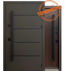 Двери Qdoors Горизонталь 8019 Ручка-скоба Металлические