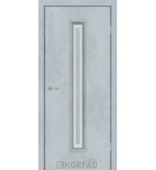 Двери Corner glass-02 Цемент Светлый покрыты ПВХ