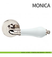 DND MONICA пол.нікель/біла порцеляна Дверні ручки DND by Martinelli (Італія)