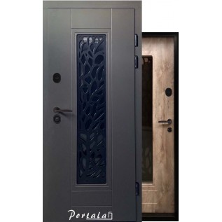 Двери Трио P-6 Ковка RAL 8019 Улица Входные двери 