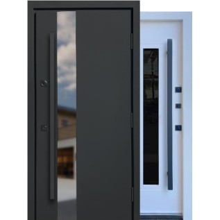 Двери Вест серый с длинной ручкой «Strong» (Стронг) Украина 